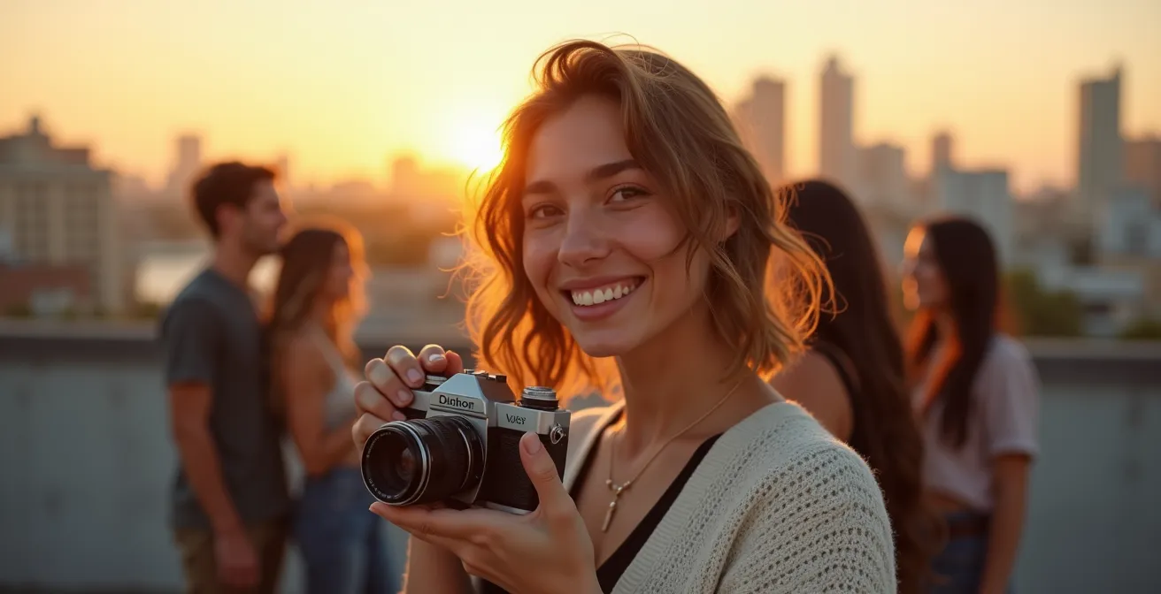 A diverse group of young people engaged in an authentic interaction with a brand, reflecting Gen Z's desire for genuine connection.