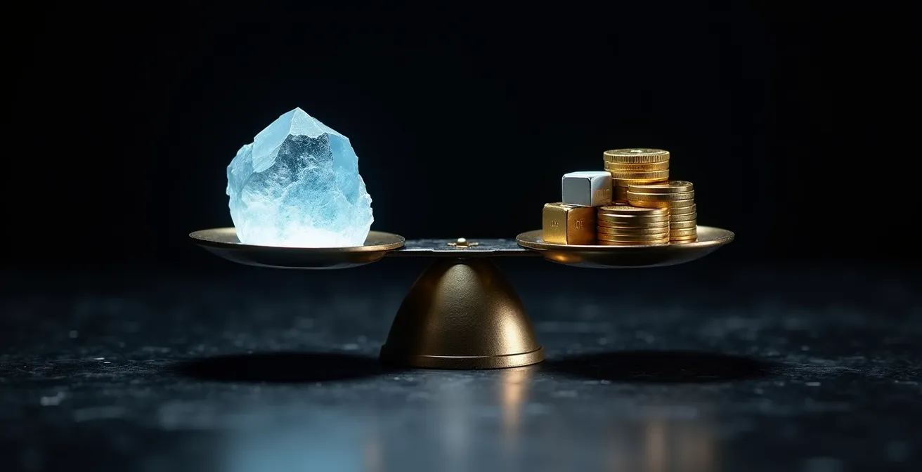 Visual metaphor of balancing IP control with equity split in joint ventures