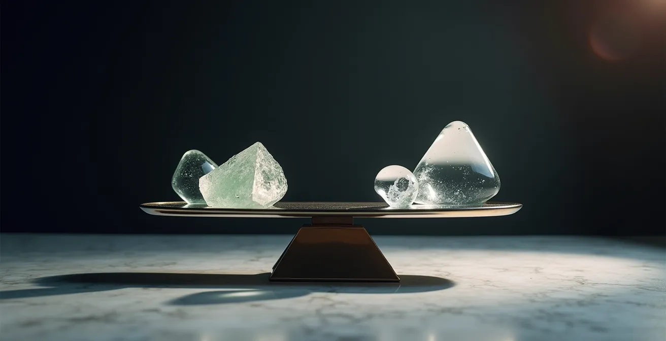 Abstract visualization of financial balance between debt and equity in business