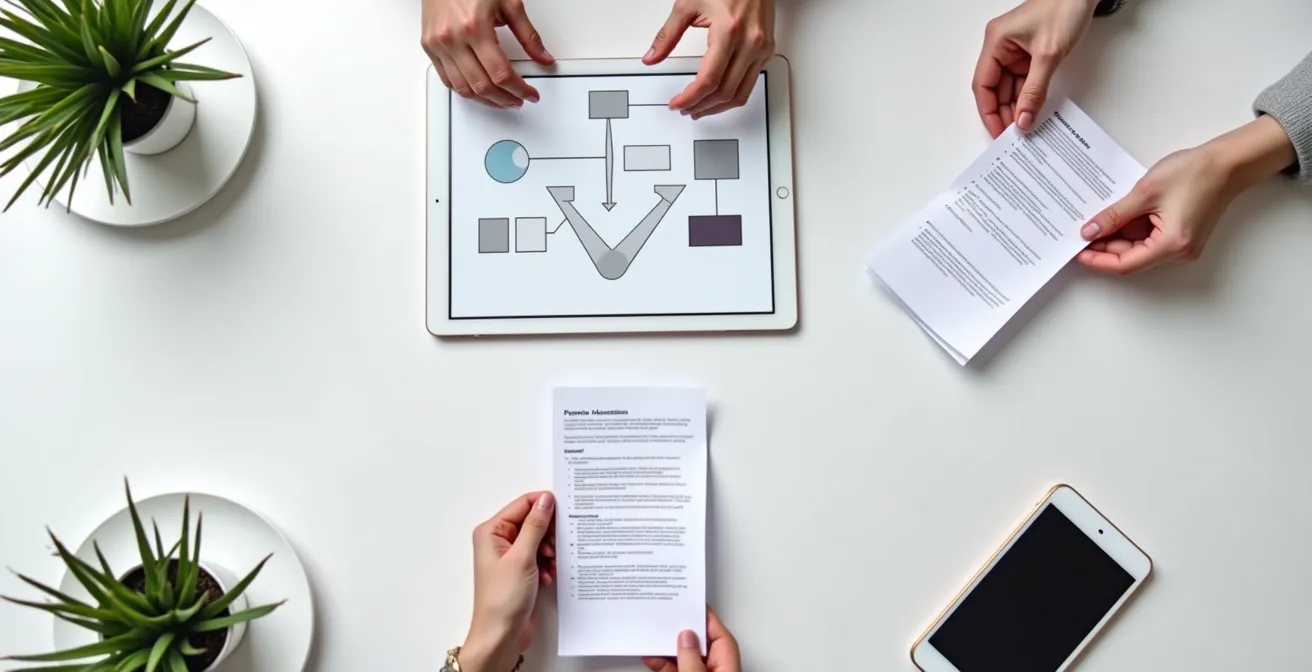 Visual representation of simplified SOP creation workflow